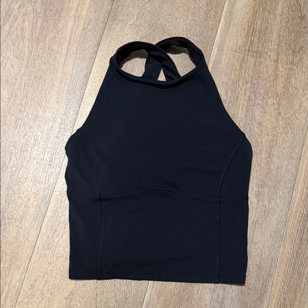 lululemon athletica Black High-Neck Cross-Back Tank Top